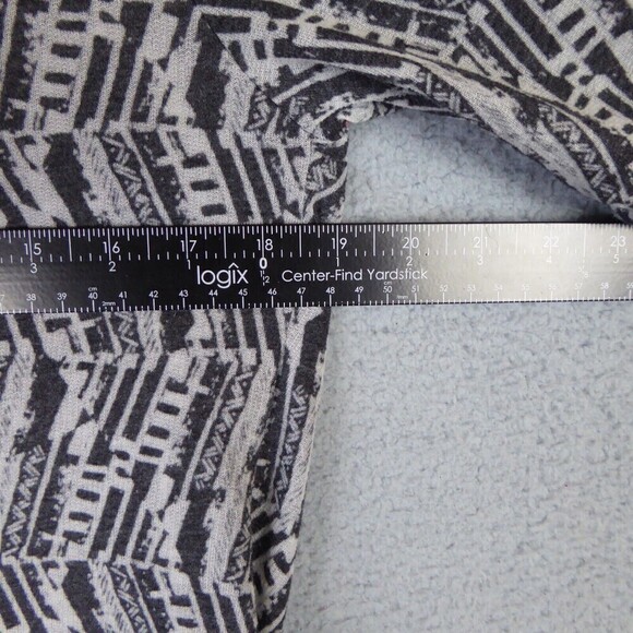 Prana Sweater Women's Medium Gray White Graceful Wrap Cardigan USA Made Breathe - Picture 7 of 11